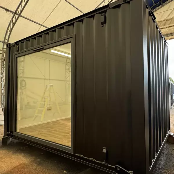 12 × 8 ft Custom Office with Picture Window – Jet Black (Refurbished) — view 14