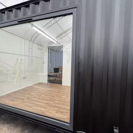 12 × 8 ft Custom Office with Picture Window – Jet Black (Refurbished) — view 5