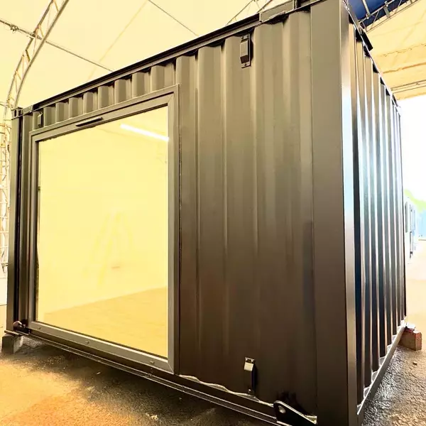 12 × 8 ft Custom Office with Picture Window – Jet Black (Refurbished) — view 6