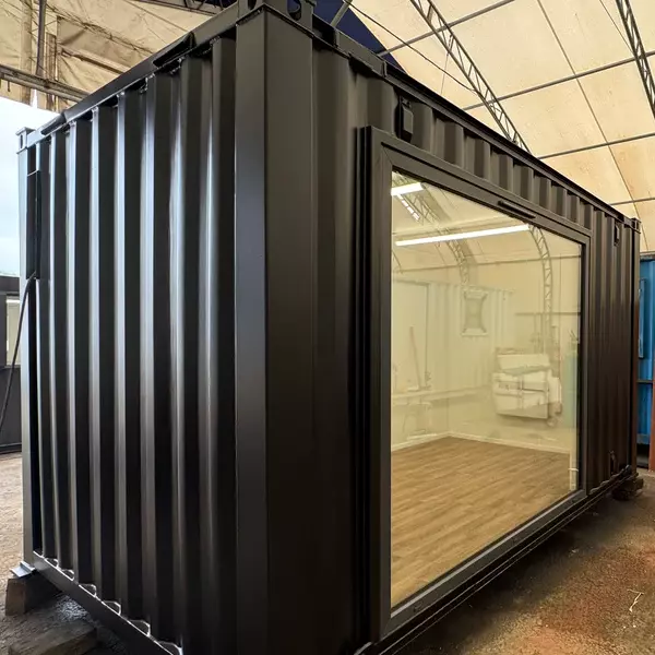 12 × 8 ft Custom Office with Picture Window – Jet Black (Refurbished) — view 7