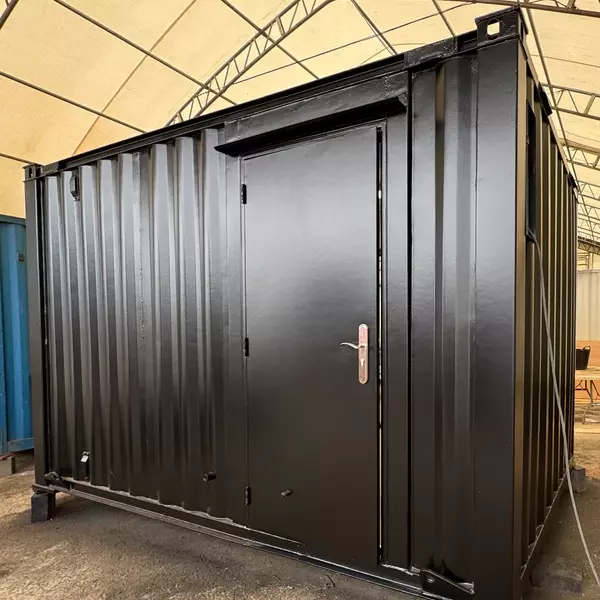 12 × 8 ft Custom Office with Picture Window – Jet Black (Refurbished) — view 11