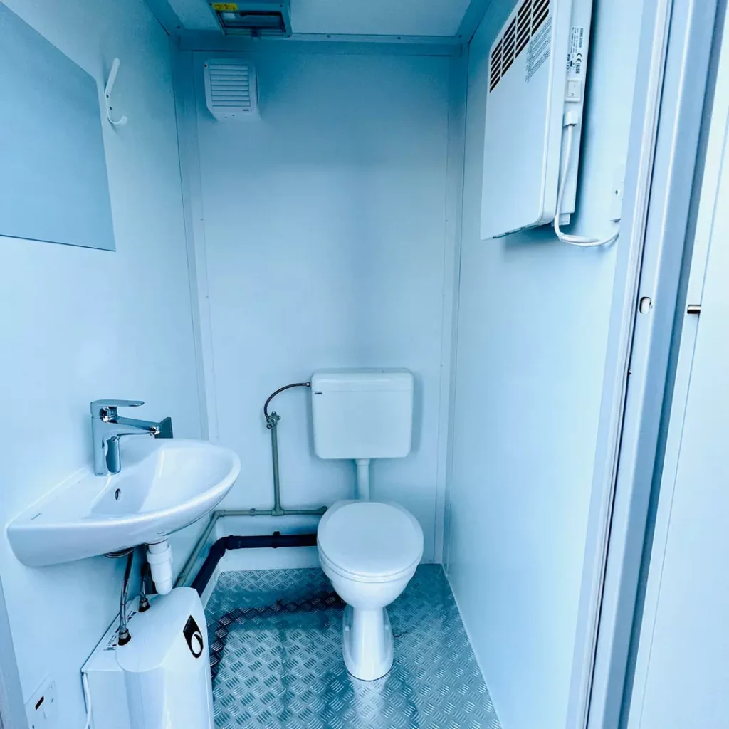 8 × 5 ft 1+1 Double Toilet Block – Light Grey (New)