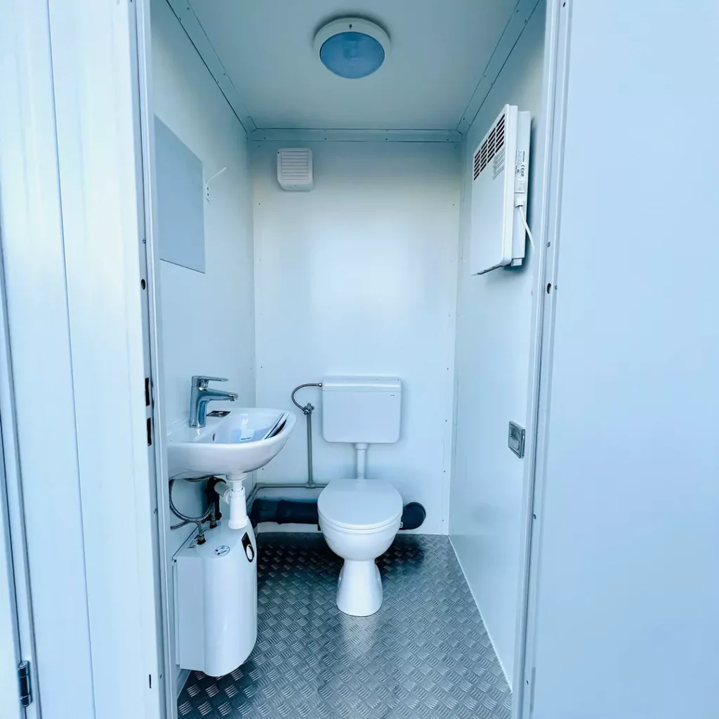 8 × 5 ft 1+1 Double Toilet Block – Light Grey (New) — view 4