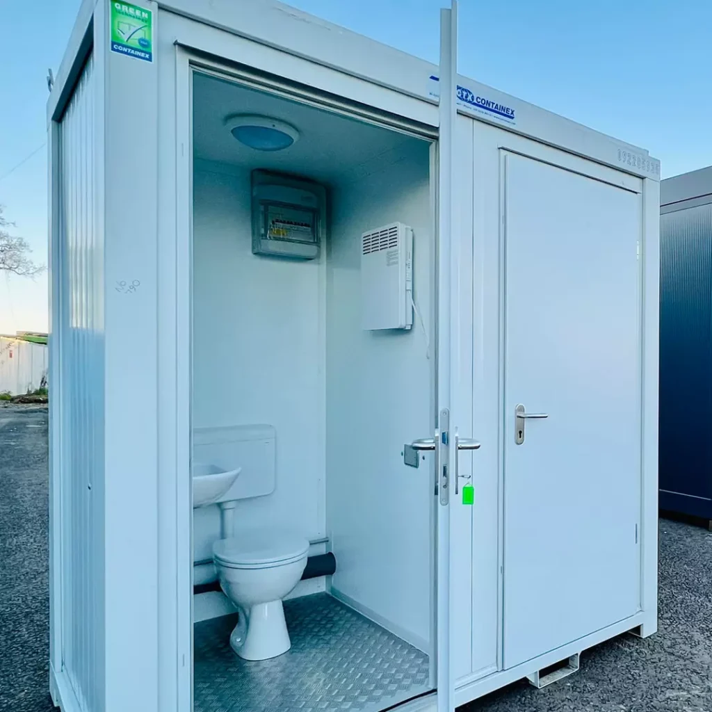 8 × 5 ft 1+1 Double Toilet Block – Light Grey (New) — view 5