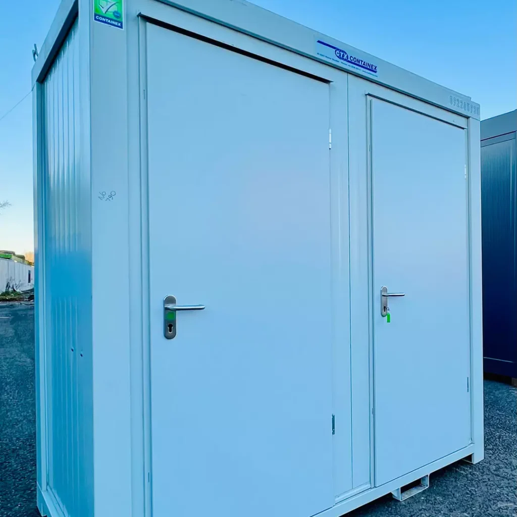 8 × 5 ft 1+1 Double Toilet Block – Light Grey (New) — view 6