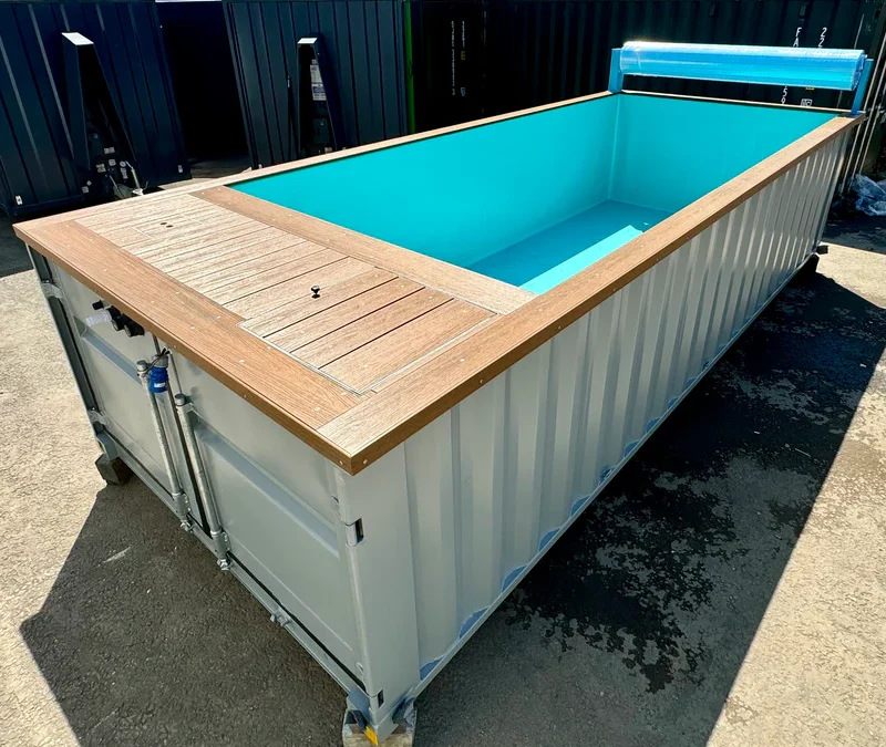 20ft Container Swimming Pool – Caribbean Blue