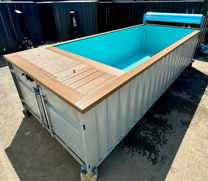 20ft Container Swimming Pool – Caribbean Blue
