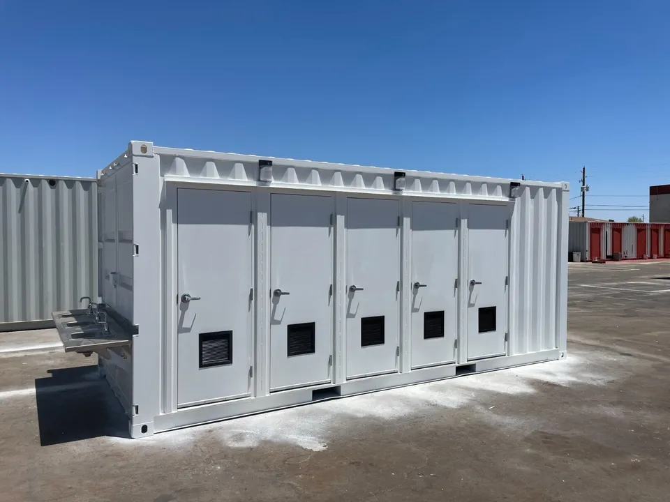 20ft Portable Restroom with Five Separate Bathroom Stalls (New)