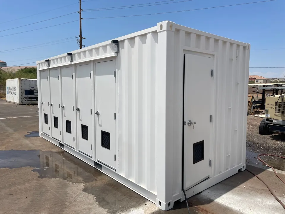 20ft Portable Restroom with Five Separate Bathroom Stalls (New) — view 8
