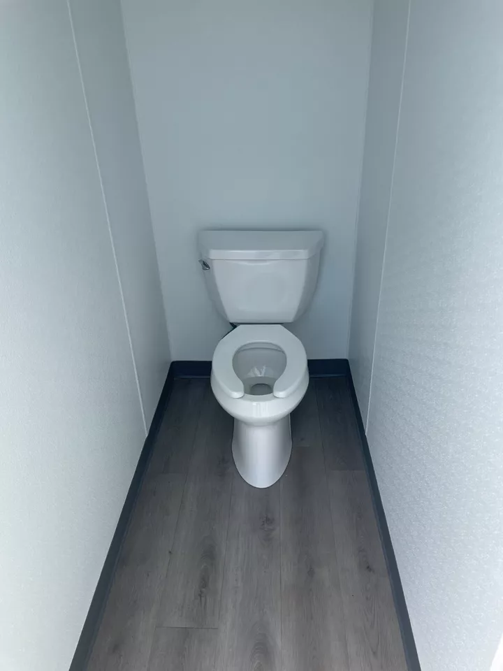 20ft Portable Restroom with Five Separate Bathroom Stalls (New) — view 6
