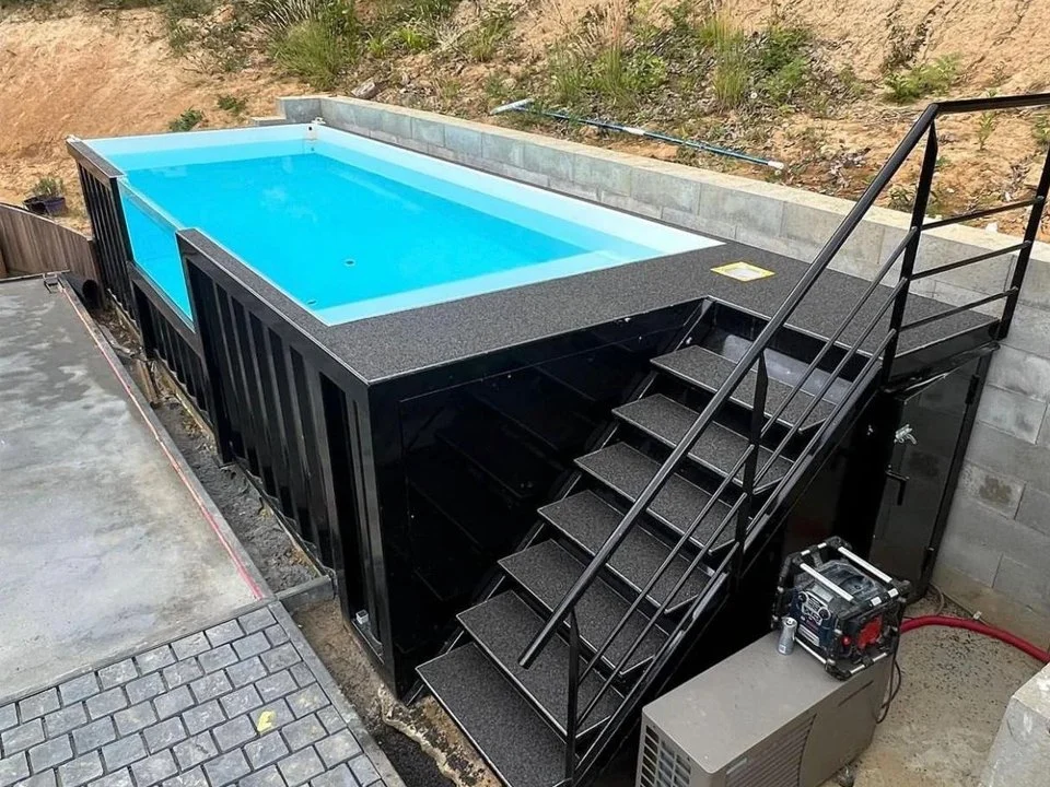 20ft Container Swimming Pool with Side Staircase — view 10