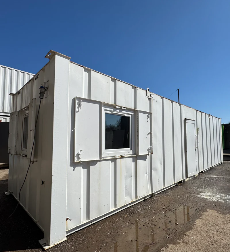 32 × 10 ft Crib Room & Office Cabin – White (Sold as Seen)