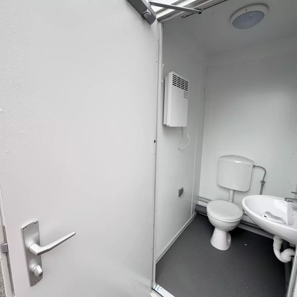 10 × 8 ft Four-Bay Toilet Block – Four WCs & Basins (New) — view 3