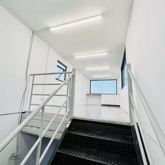 Two-Storey Cabin Stack – 2 × 32 × 10 ft Office, Crib & Drying Rooms (Refurbished) — view 13