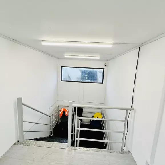 Two-Storey Cabin Stack – 2 × 32 × 10 ft Office, Crib & Drying Rooms (Refurbished) — view 15
