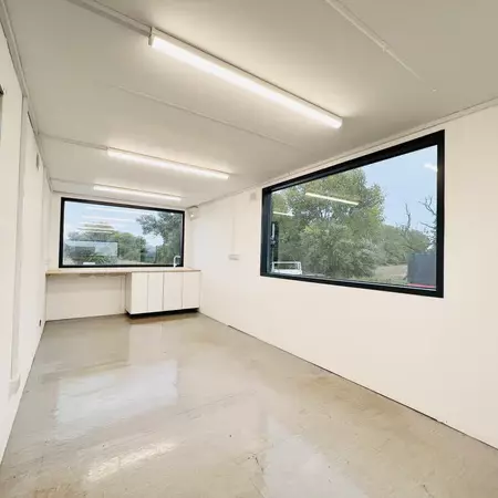 Two-Storey Cabin Stack – 2 × 32 × 10 ft Office, Crib & Drying Rooms (Refurbished) — view 5
