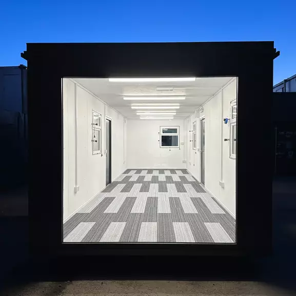 32 × 10 ft Custom Open-Plan Office & Crib Room with Picture Window (New) — view 3