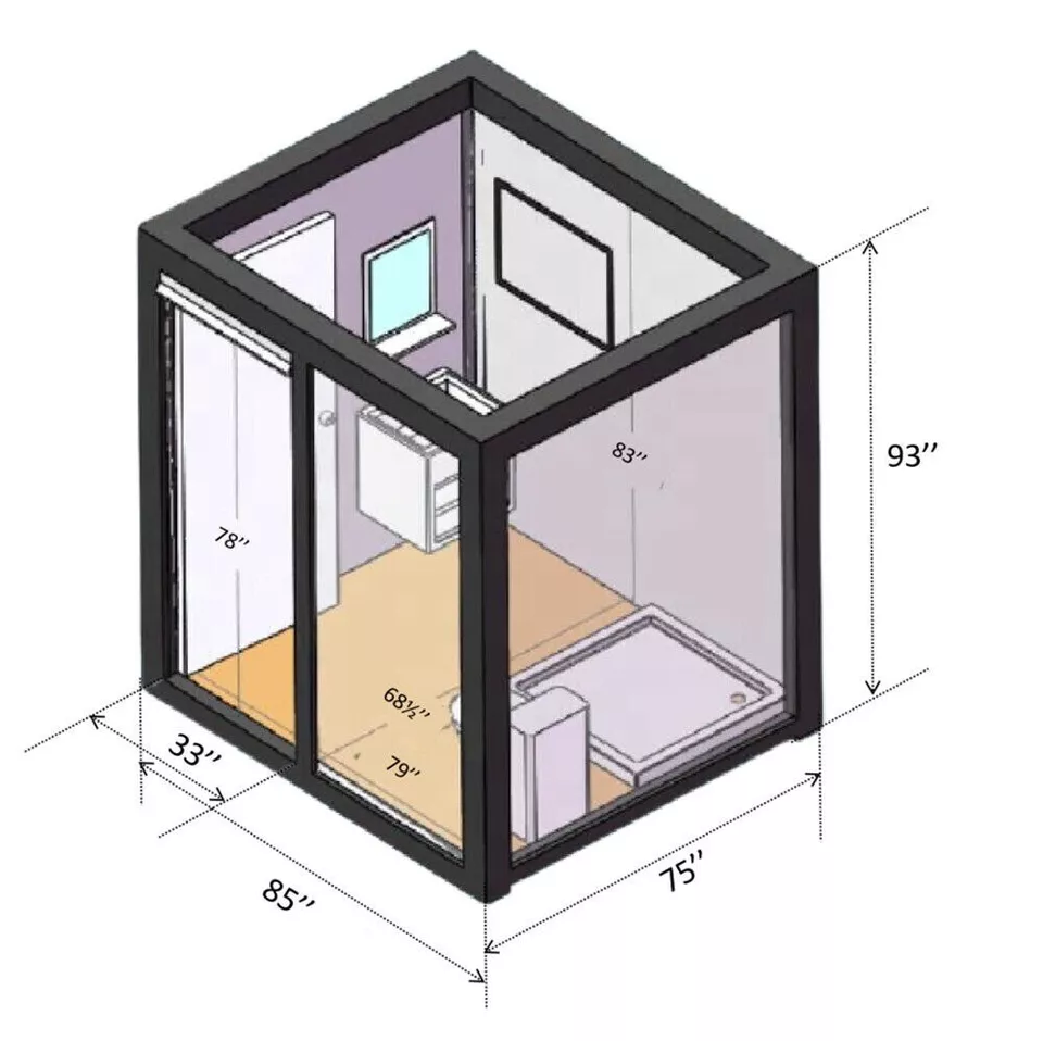 Portable Restroom with Shower & Basin – Mobile Toilet Unit — view 12