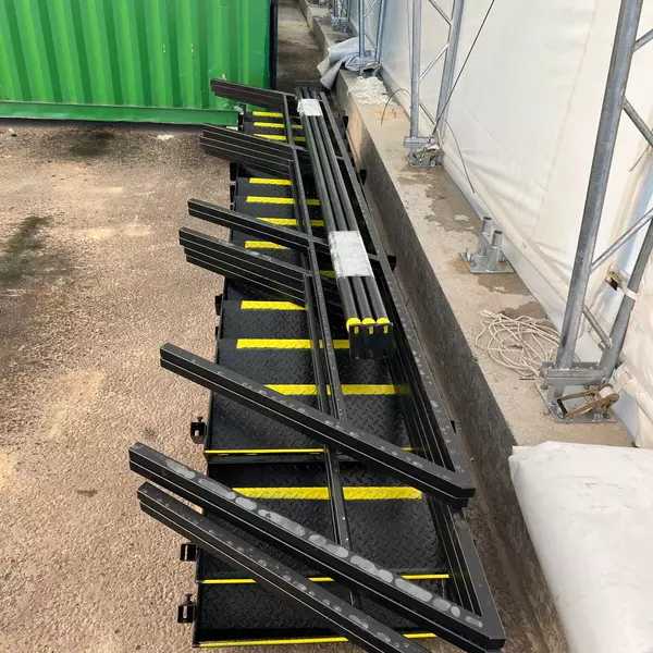 Steel Staircase with Landing for Stacked Cabins (New) — view 3