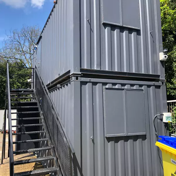 Steel Staircase with Landing for Stacked Cabins (New) — view 8