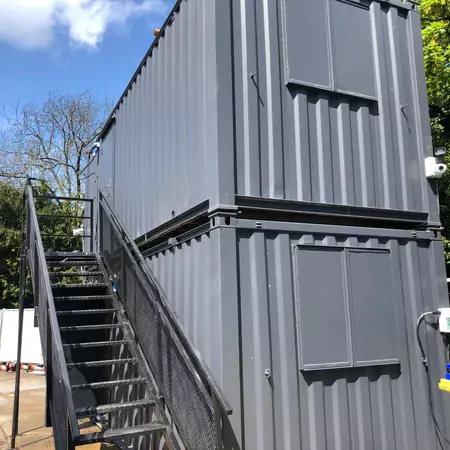 Steel Staircase with Landing for Stacked Cabins (New) — view 11