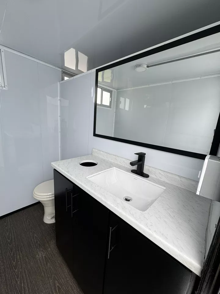 Two-Station Portable Restroom Trailer – 7 × 14 ft — view 8