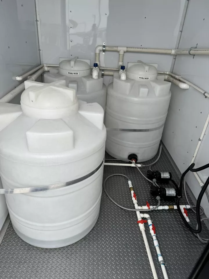 Two-Station Portable Restroom Trailer – 7 × 14 ft — view 7
