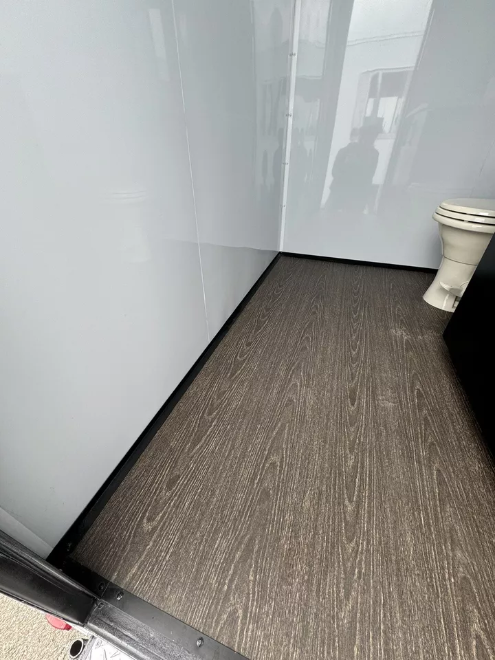Two-Station Portable Restroom Trailer – 7 × 14 ft — view 2