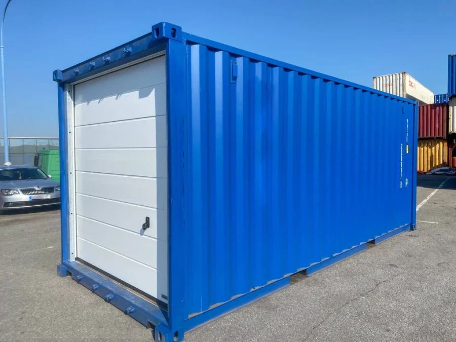 New 20ft Container Garage with Sectional Door